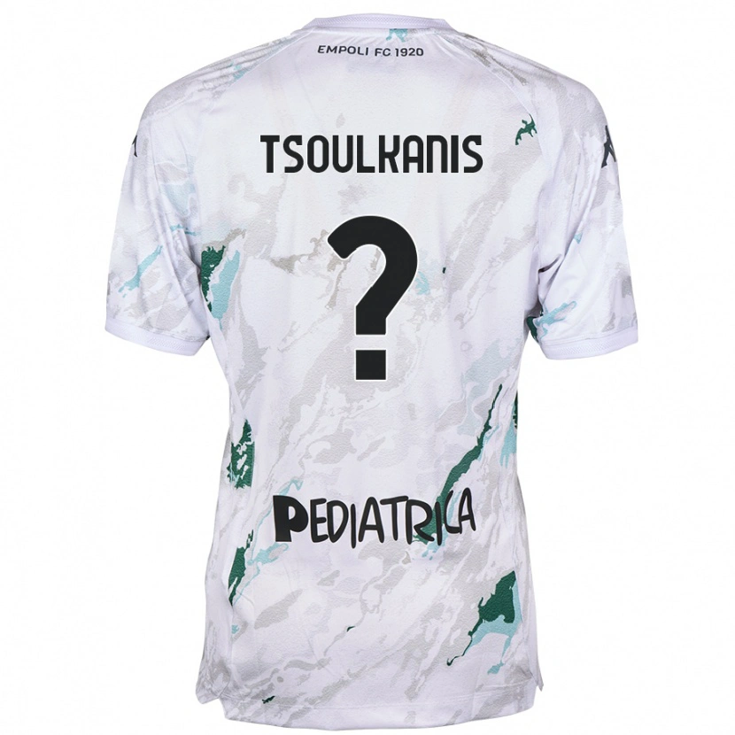 Danxen Dame Konstantinos Tsoulkanis #0 Grå Bortetrøye Drakt Trøye 2024/25 Skjorter T-Skjorte