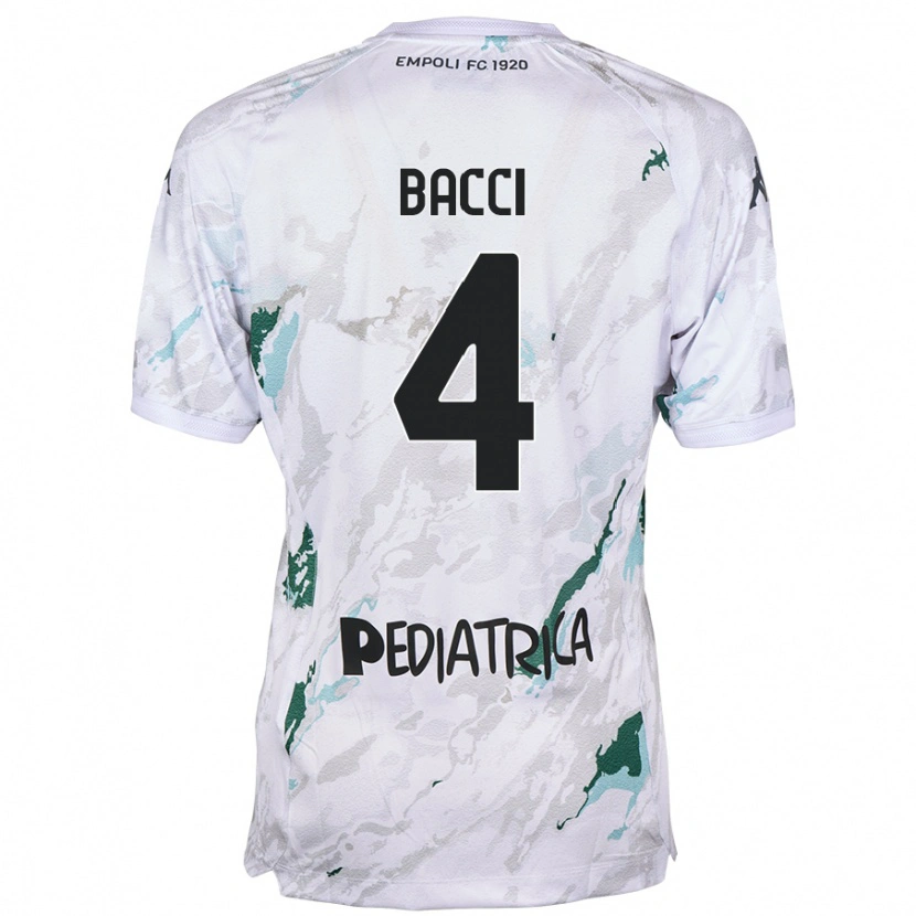 Danxen Dame Jacopo Bacci #4 Grå Bortetrøye Drakt Trøye 2024/25 Skjorter T-Skjorte