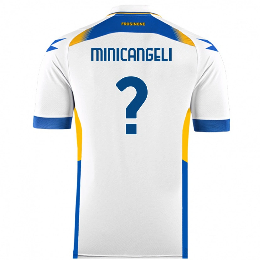 Danxen Dame Francesco Minicangeli #0 Hvit Bortetrøye Drakt Trøye 2024/25 Skjorter T-Skjorte