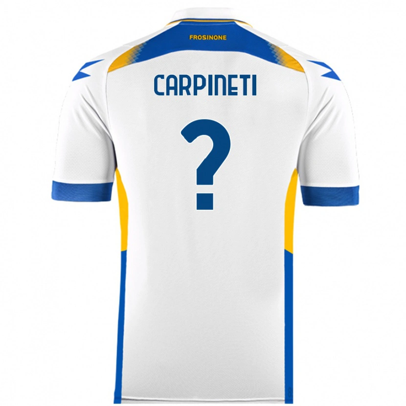Danxen Dame Cristiano Carpineti #0 Hvit Bortetrøye Drakt Trøye 2024/25 Skjorter T-Skjorte
