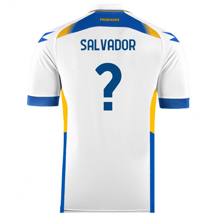Danxen Dame Edoardo Salvador #0 Hvit Bortetrøye Drakt Trøye 2024/25 Skjorter T-Skjorte