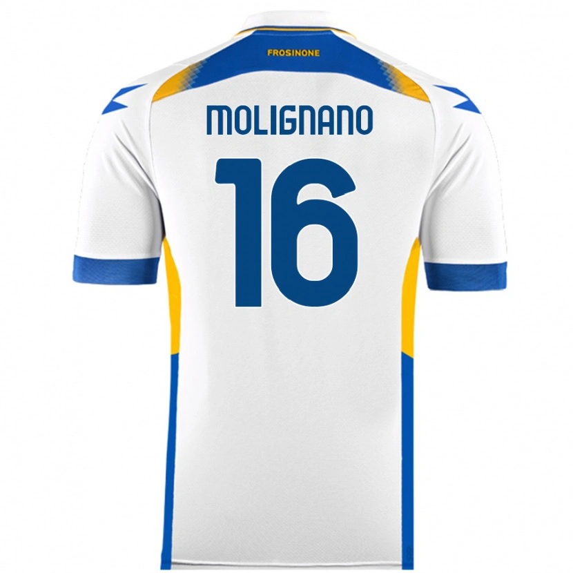 Danxen Dame Gaetano Molignano #16 Hvit Bortetrøye Drakt Trøye 2024/25 Skjorter T-Skjorte