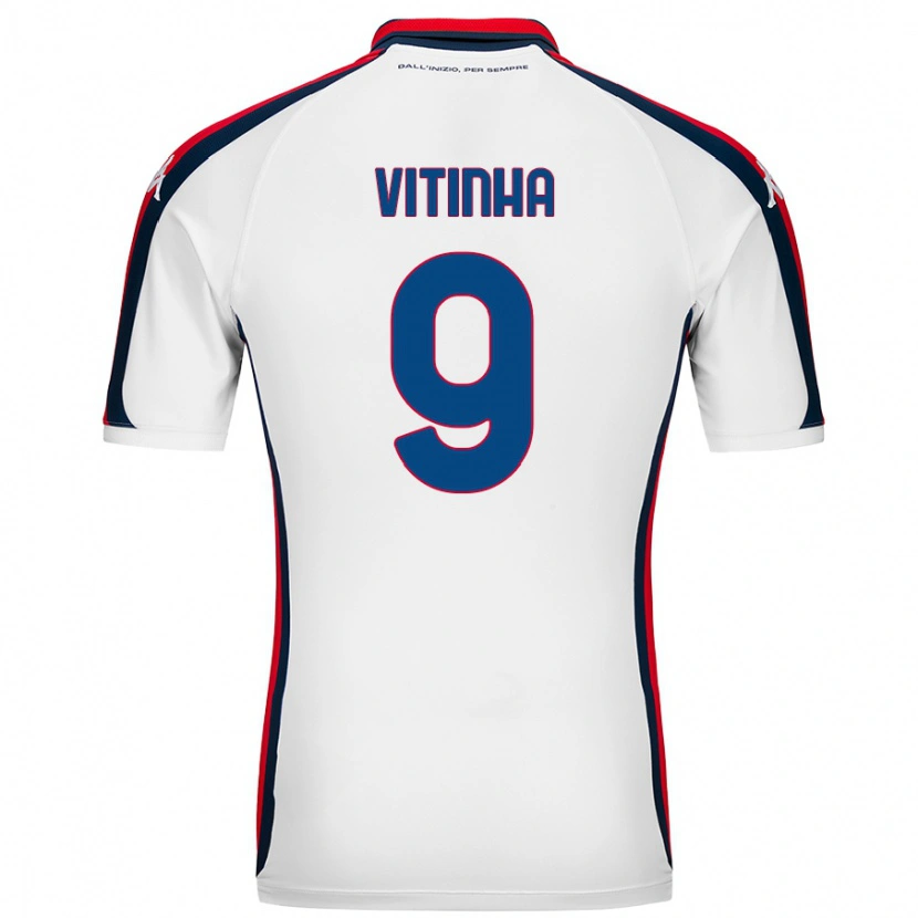 Danxen Dame Vitinha #9 Hvit Bortetrøye Drakt Trøye 2024/25 Skjorter T-Skjorte