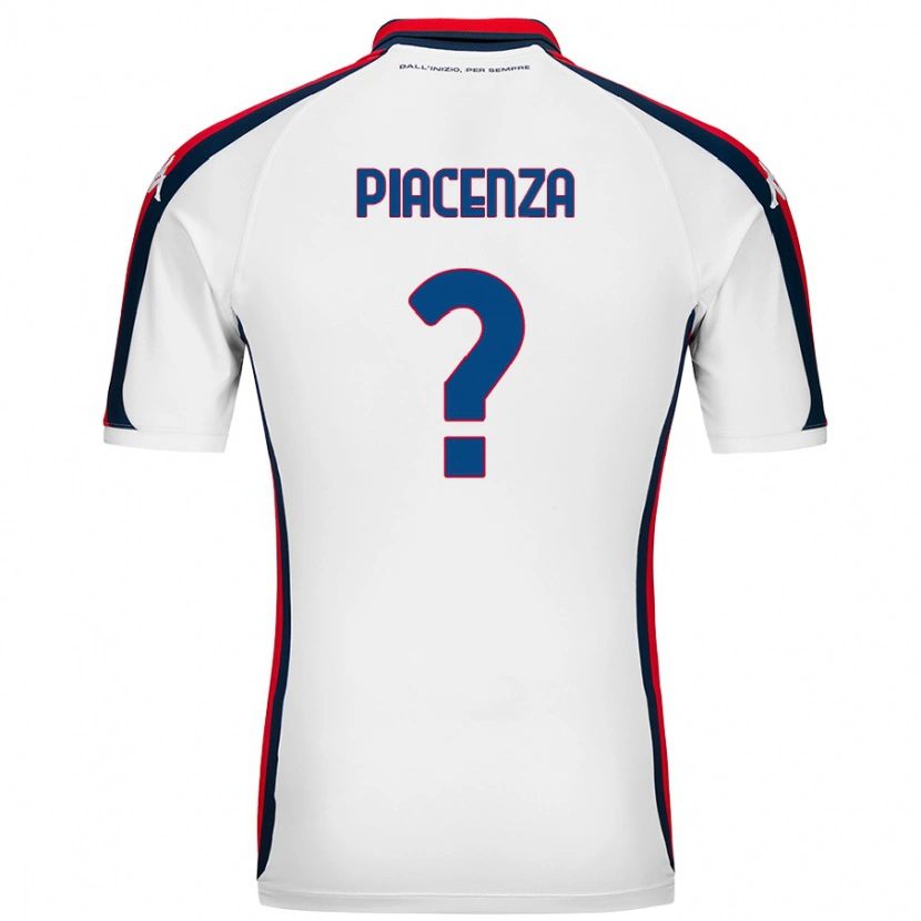 Danxen Dame Tommaso Piacenza #0 Hvit Bortetrøye Drakt Trøye 2024/25 Skjorter T-Skjorte