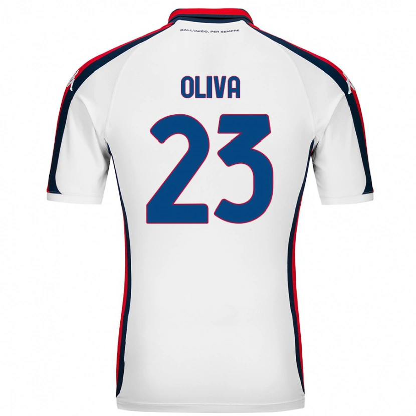 Danxen Dame Eleonora Oliva #23 Hvit Bortetrøye Drakt Trøye 2024/25 Skjorter T-Skjorte