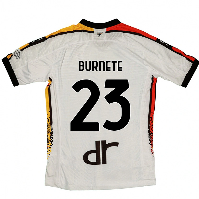 Danxen Dame Rareș Burnete #23 Hvit Svart Bortetrøye Drakt Trøye 2024/25 Skjorter T-Skjorte