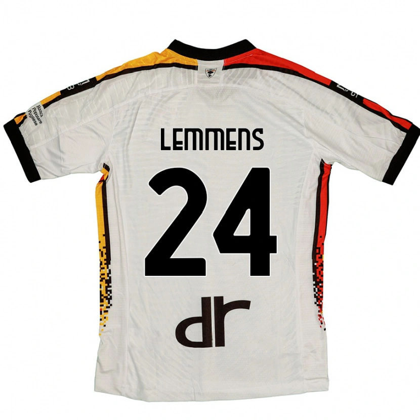 Danxen Dame Mats Lemmens #24 Hvit Svart Bortetrøye Drakt Trøye 2024/25 Skjorter T-Skjorte