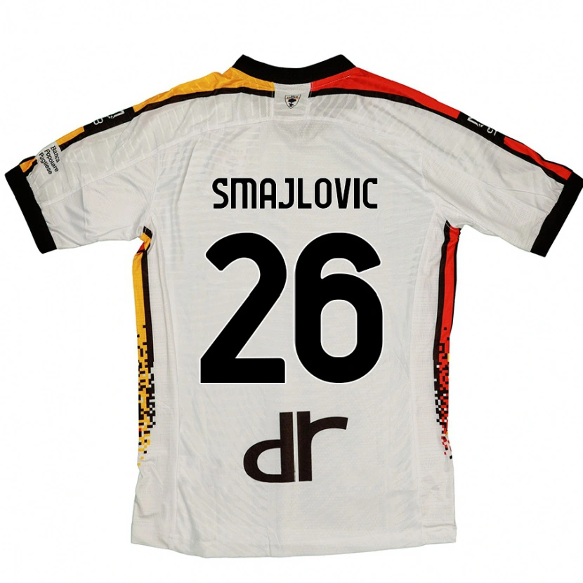 Danxen Dame Zinedin Smajlovic #26 Hvit Svart Bortetrøye Drakt Trøye 2024/25 Skjorter T-Skjorte
