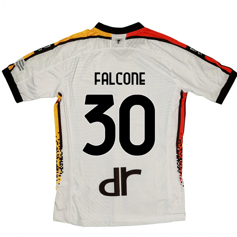 Danxen Dame Wladimiro Falcone #30 Hvit Svart Bortetrøye Drakt Trøye 2024/25 Skjorter T-Skjorte