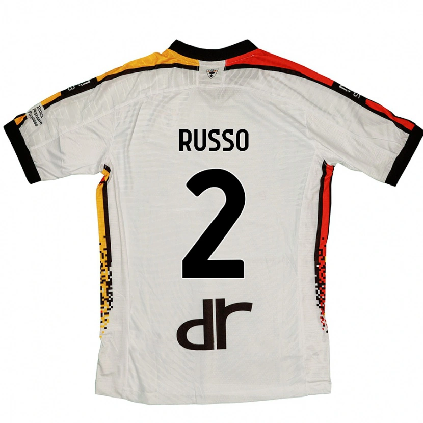 Danxen Dame Luca Russo #2 Hvit Svart Bortetrøye Drakt Trøye 2024/25 Skjorter T-Skjorte