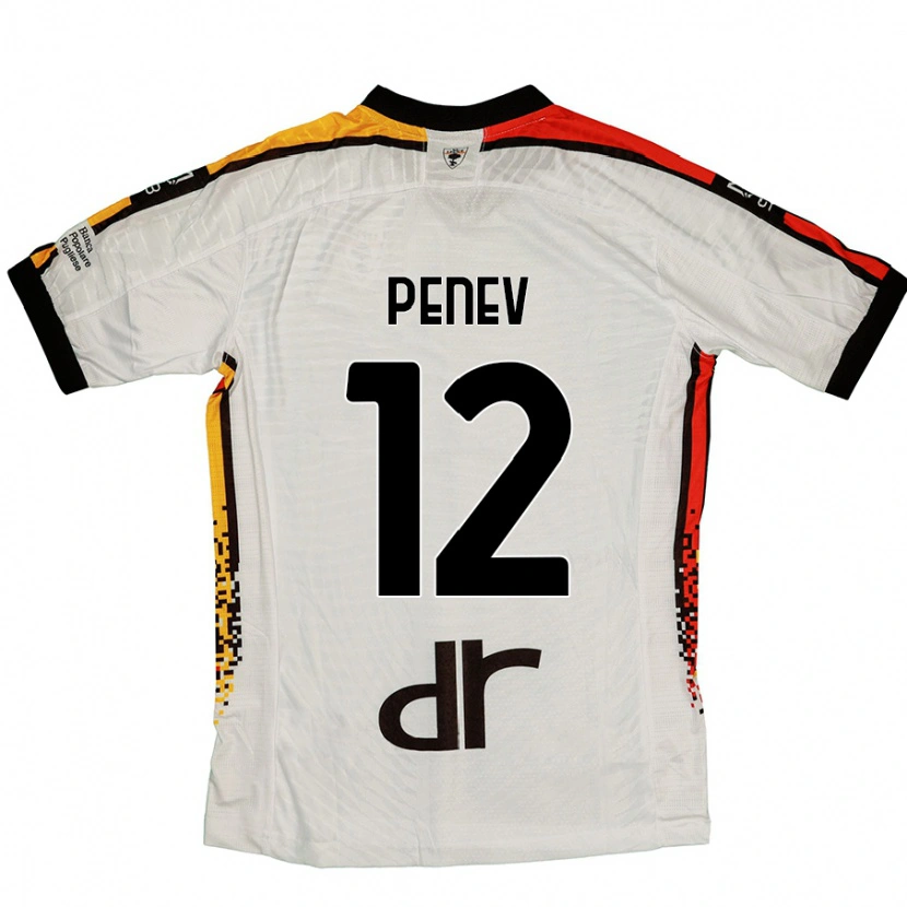 Danxen Dame Plamen Penev #12 Hvit Svart Bortetrøye Drakt Trøye 2024/25 Skjorter T-Skjorte