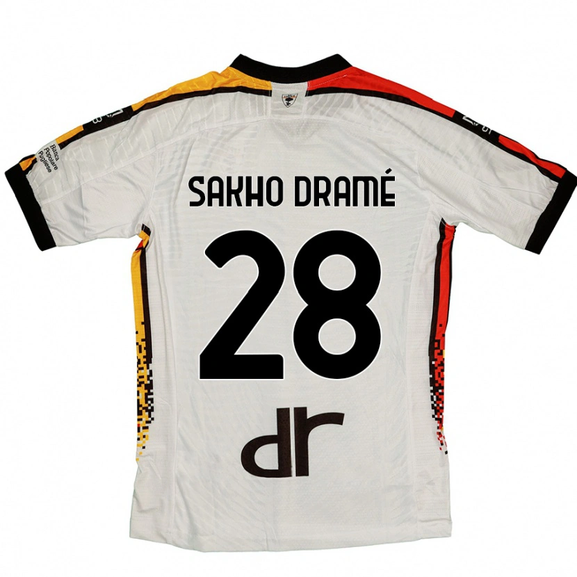 Danxen Dame Samba Sakho Dramé #28 Hvit Svart Bortetrøye Drakt Trøye 2024/25 Skjorter T-Skjorte