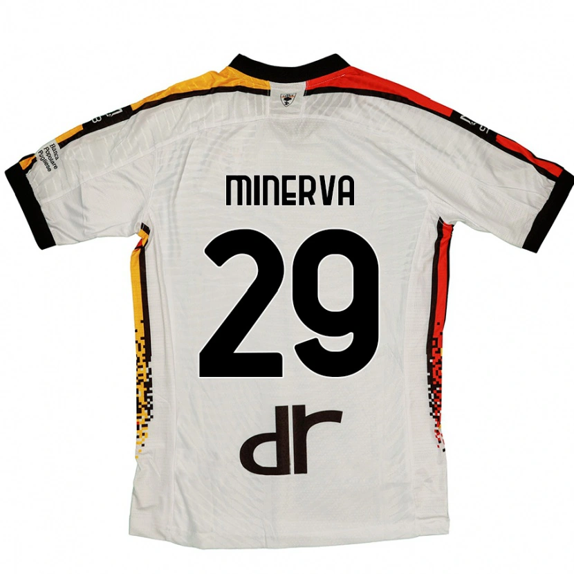 Danxen Dame Francesco Minerva #29 Hvit Svart Bortetrøye Drakt Trøye 2024/25 Skjorter T-Skjorte