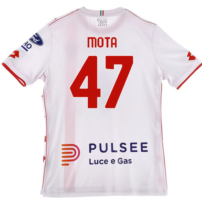 Danxen Dame Dany Mota #47 Hvit Rød Bortetrøye Drakt Trøye 2024/25 Skjorter T-Skjorte