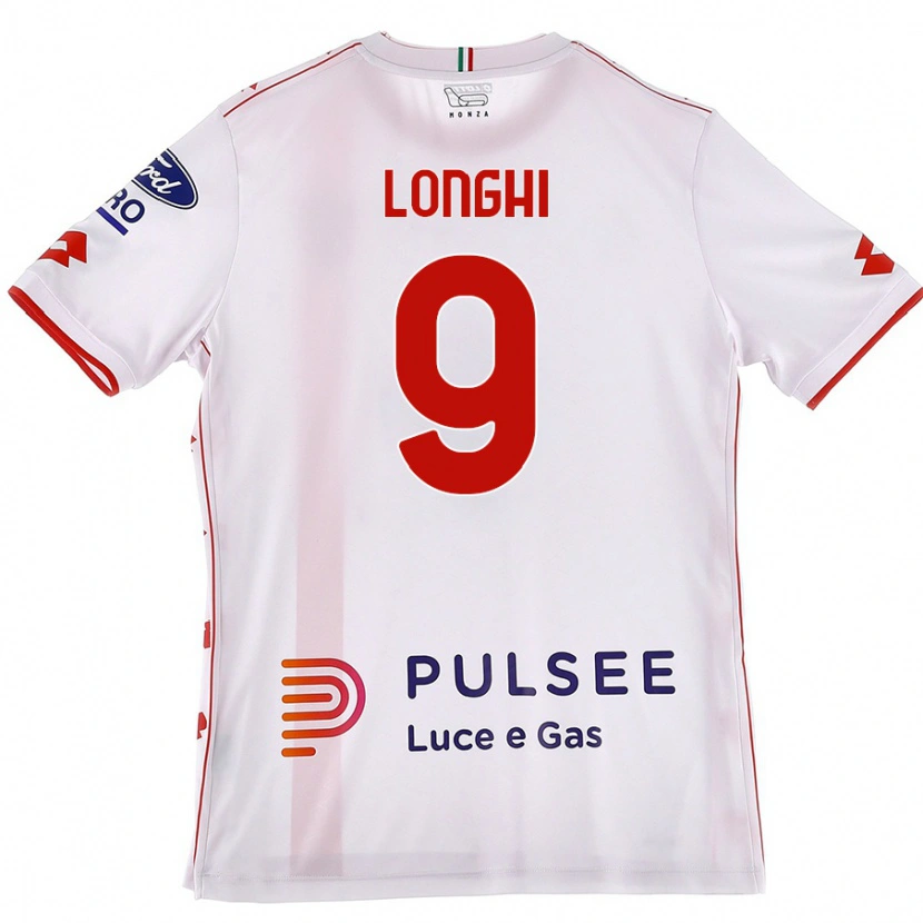 Danxen Dame Jordan Longhi #9 Hvit Rød Bortetrøye Drakt Trøye 2024/25 Skjorter T-Skjorte