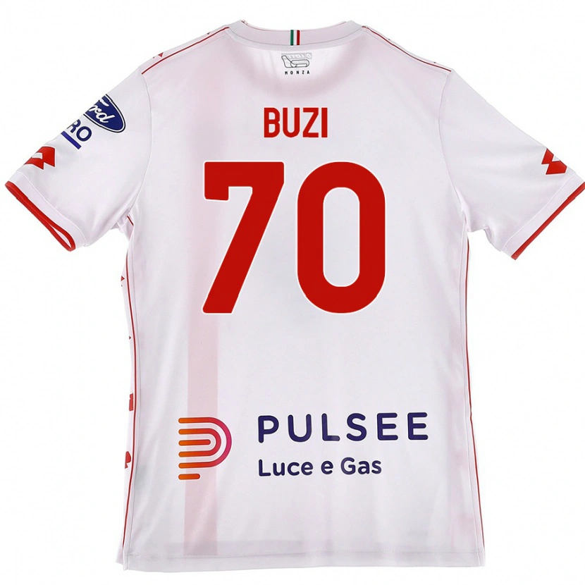 Danxen Dame Luis Buzi #70 Hvit Rød Bortetrøye Drakt Trøye 2024/25 Skjorter T-Skjorte