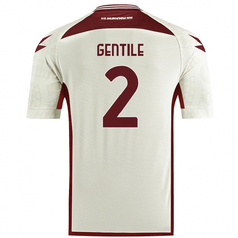 Danxen Dame Davide Gentile #2 Kremfarge Bortetrøye Drakt Trøye 2024/25 Skjorter T-Skjorte