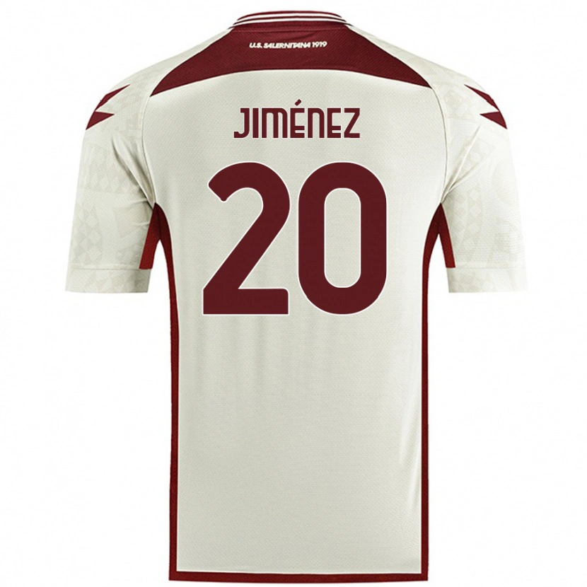 Danxen Dame Kaleb Jiménez #20 Kremfarge Bortetrøye Drakt Trøye 2024/25 Skjorter T-Skjorte