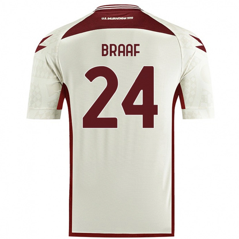 Danxen Dame Jayden Braaf #24 Kremfarge Bortetrøye Drakt Trøye 2024/25 Skjorter T-Skjorte