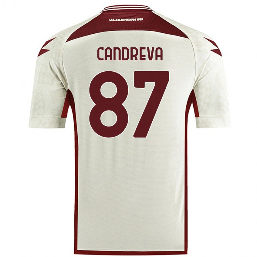 Danxen Dame Antonio Candreva #87 Kremfarge Bortetrøye Drakt Trøye 2024/25 Skjorter T-Skjorte
