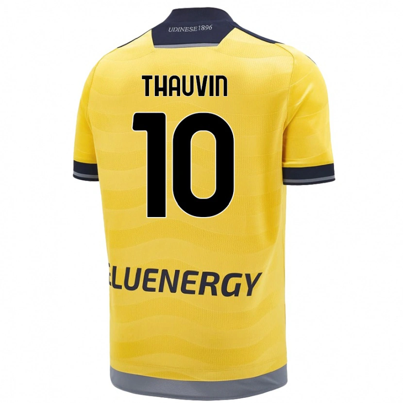 Danxen Dame Florian Thauvin #10 Gyllen Bortetrøye Drakt Trøye 2024/25 Skjorter T-Skjorte