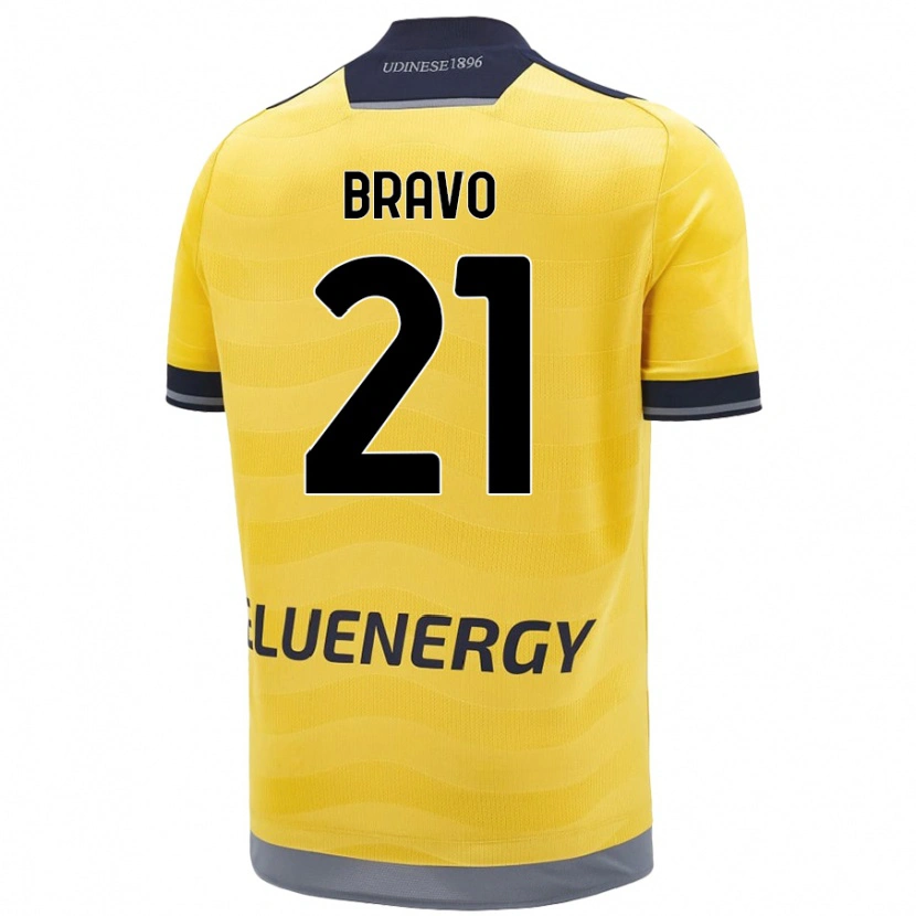 Danxen Dame Iker Bravo #21 Gyllen Bortetrøye Drakt Trøye 2024/25 Skjorter T-Skjorte