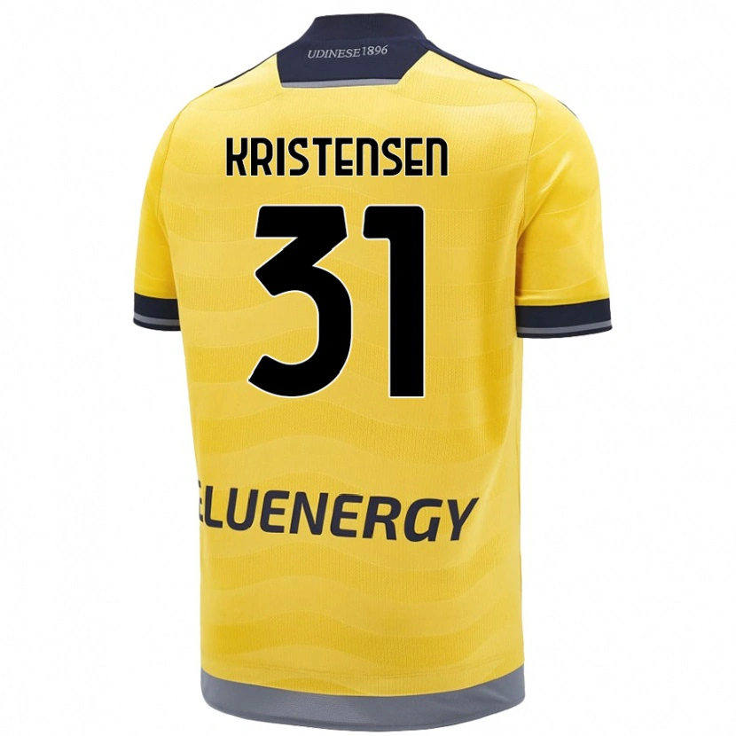Danxen Dame Thomas Kristensen #31 Gyllen Bortetrøye Drakt Trøye 2024/25 Skjorter T-Skjorte