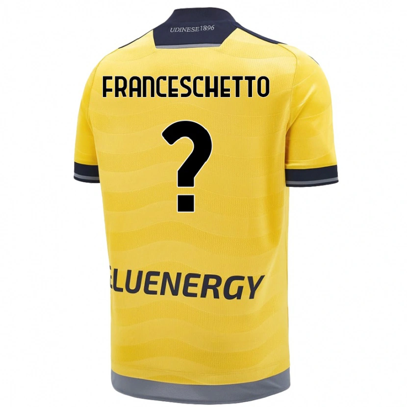 Danxen Dame Mattia Franceschetto #0 Gyllen Bortetrøye Drakt Trøye 2024/25 Skjorter T-Skjorte