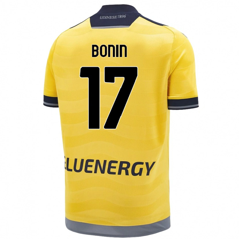 Danxen Dame Luca Bonin #17 Gyllen Bortetrøye Drakt Trøye 2024/25 Skjorter T-Skjorte