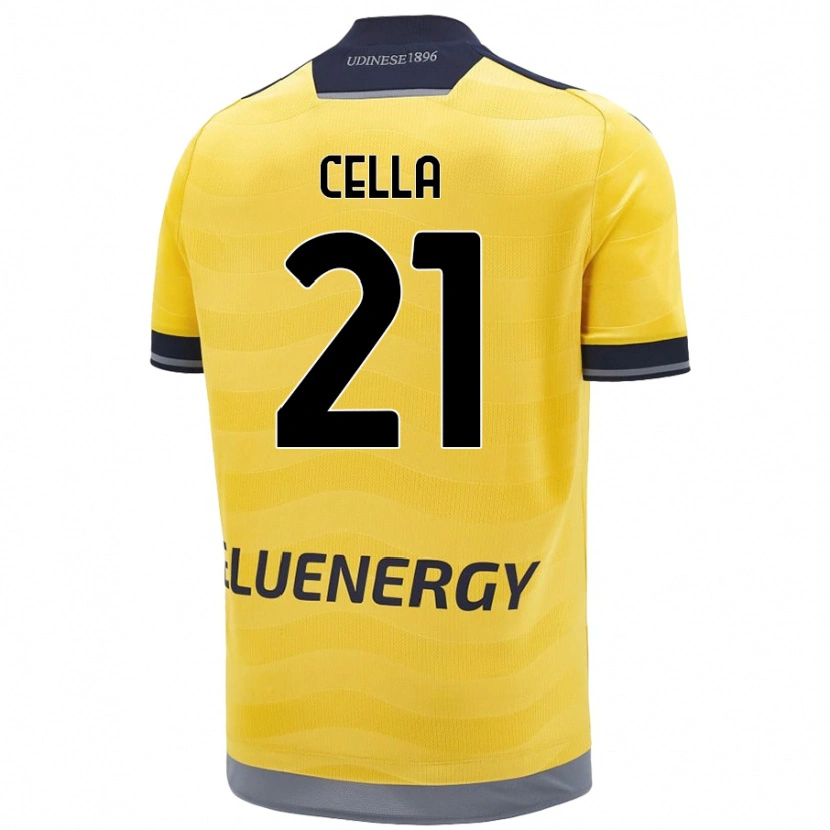 Danxen Dame Leonardo Cella #21 Gyllen Bortetrøye Drakt Trøye 2024/25 Skjorter T-Skjorte