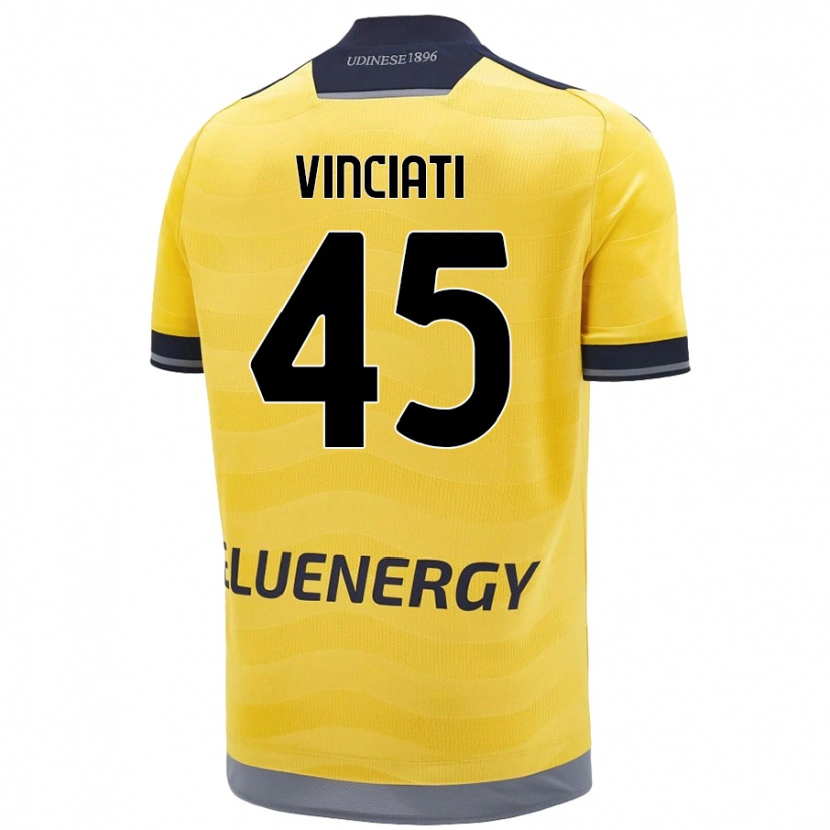 Danxen Dame Giulio Vinciati #45 Gyllen Bortetrøye Drakt Trøye 2024/25 Skjorter T-Skjorte