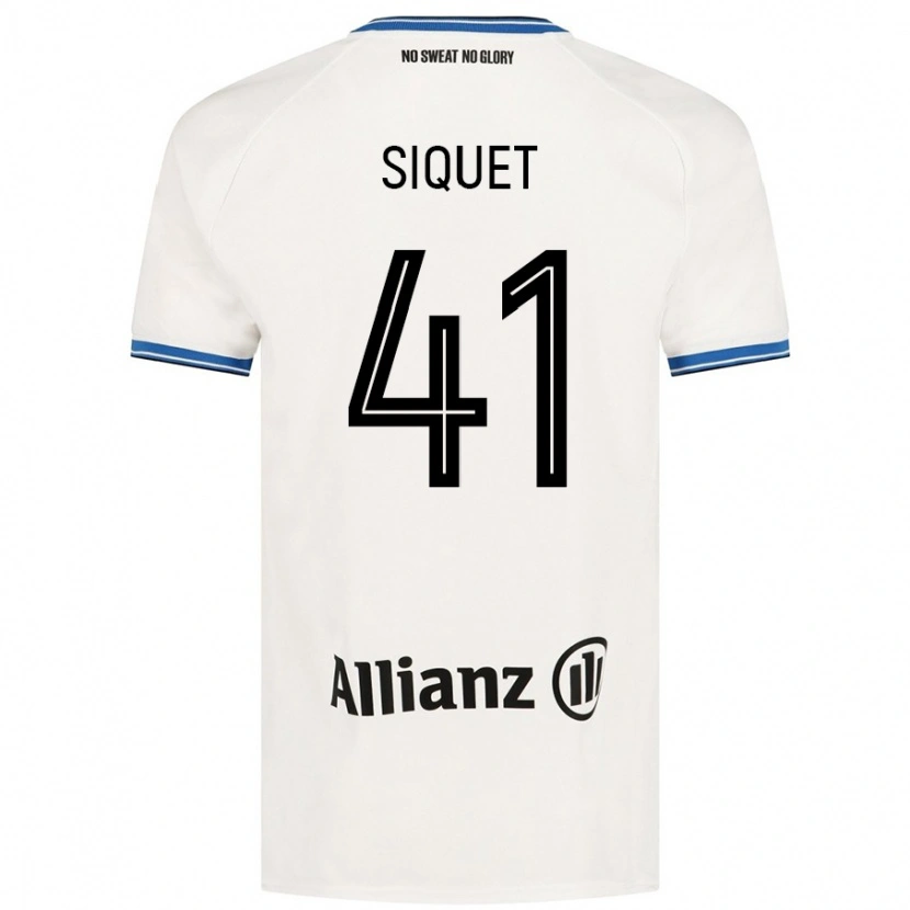 Danxen Dame Hugo Siquet #41 Hvit Bortetrøye Drakt Trøye 2024/25 Skjorter T-Skjorte
