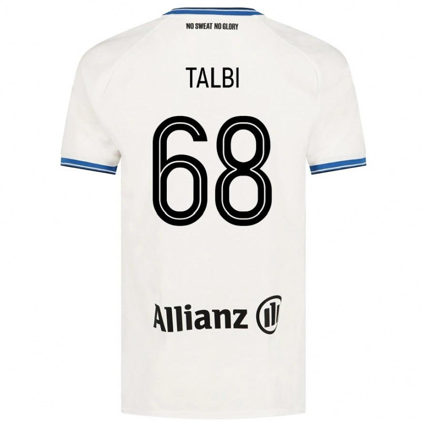 Danxen Dame Chemsdine Talbi #68 Hvit Bortetrøye Drakt Trøye 2024/25 Skjorter T-Skjorte