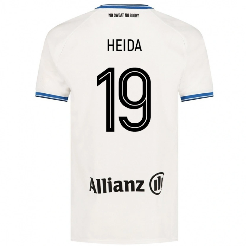 Danxen Dame Jade Heida #19 Hvit Bortetrøye Drakt Trøye 2024/25 Skjorter T-Skjorte