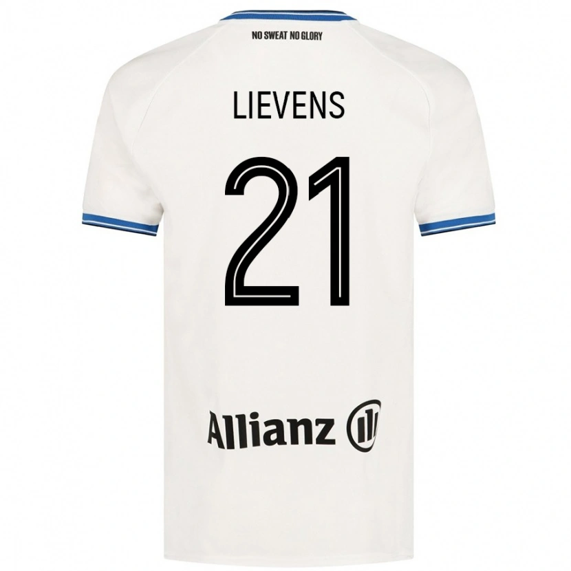 Danxen Dame Caitlin Lievens #21 Hvit Bortetrøye Drakt Trøye 2024/25 Skjorter T-Skjorte