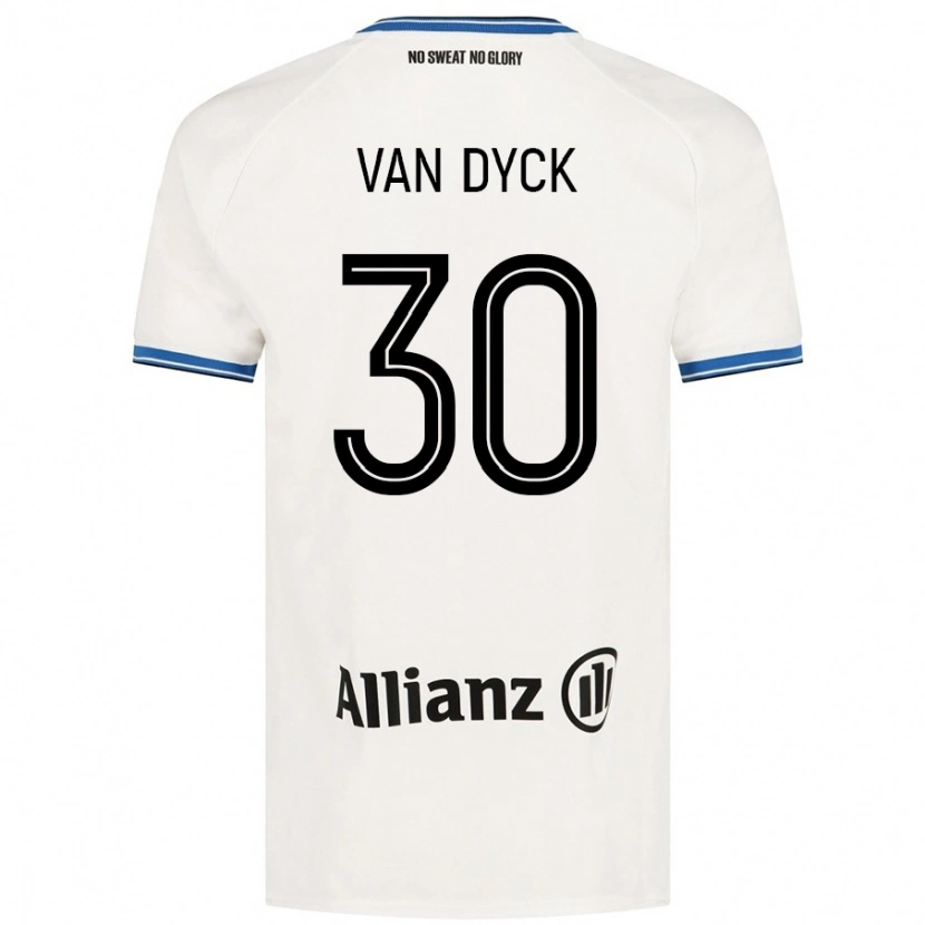 Danxen Dame Nell Van Dyck #30 Hvit Bortetrøye Drakt Trøye 2024/25 Skjorter T-Skjorte