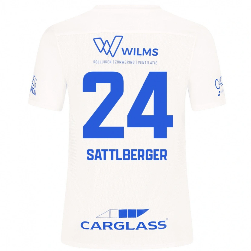 Danxen Dame Nikolas Sattlberger #24 Hvit Bortetrøye Drakt Trøye 2024/25 Skjorter T-Skjorte