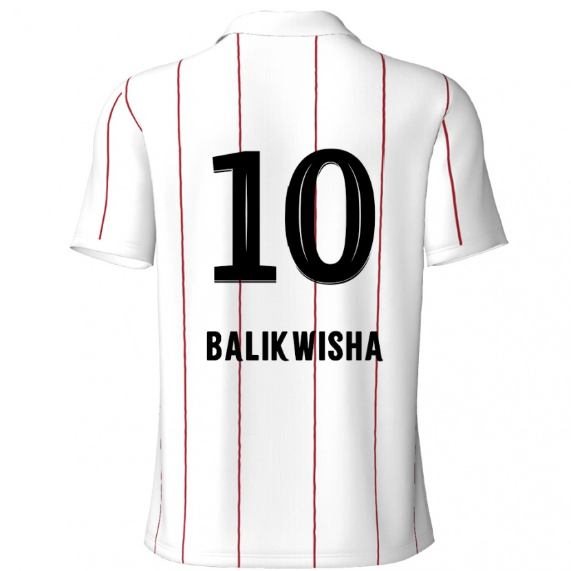 Danxen Dame Michel-Ange Balikwisha #10 Hvit Svart Bortetrøye Drakt Trøye 2024/25 Skjorter T-Skjorte