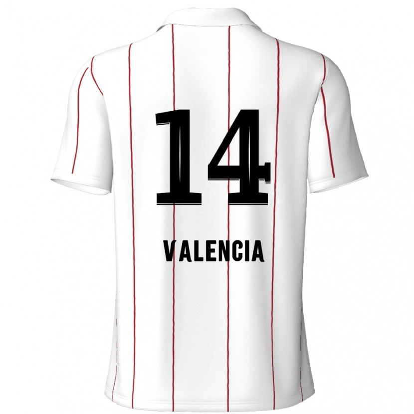 Danxen Dame Anthony Valencia #14 Hvit Svart Bortetrøye Drakt Trøye 2024/25 Skjorter T-Skjorte