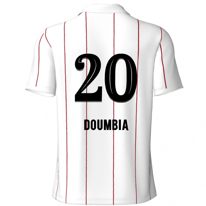 Danxen Dame Mahamadou Doumbia #20 Hvit Svart Bortetrøye Drakt Trøye 2024/25 Skjorter T-Skjorte