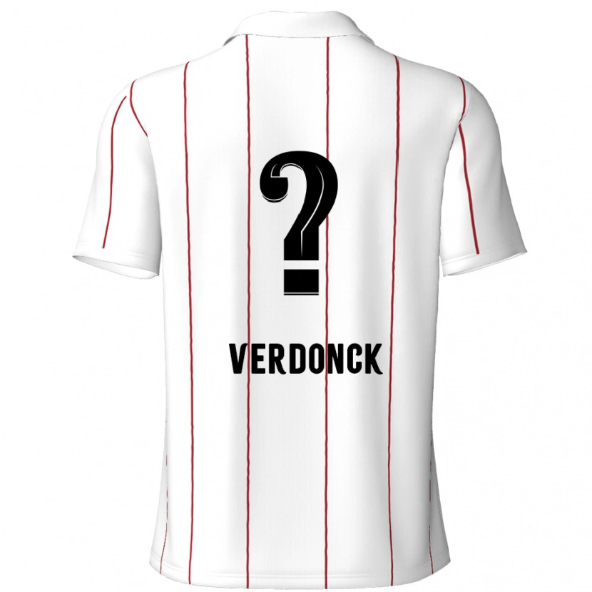 Danxen Dame Dries Verdonck #0 Hvit Svart Bortetrøye Drakt Trøye 2024/25 Skjorter T-Skjorte
