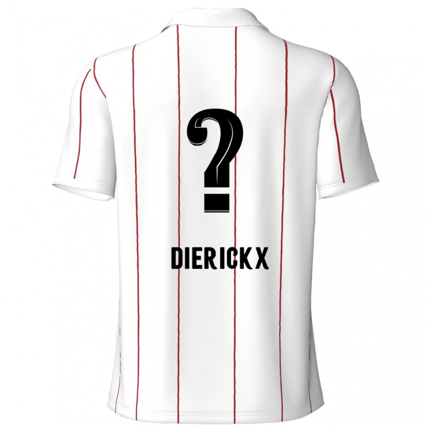 Danxen Dame Xander Dierickx #0 Hvit Svart Bortetrøye Drakt Trøye 2024/25 Skjorter T-Skjorte