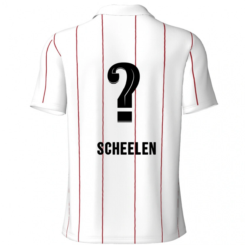 Danxen Dame Thijme Scheelen #0 Hvit Svart Bortetrøye Drakt Trøye 2024/25 Skjorter T-Skjorte