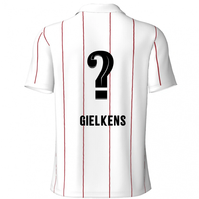 Danxen Dame Mathijs Gielkens #0 Hvit Svart Bortetrøye Drakt Trøye 2024/25 Skjorter T-Skjorte