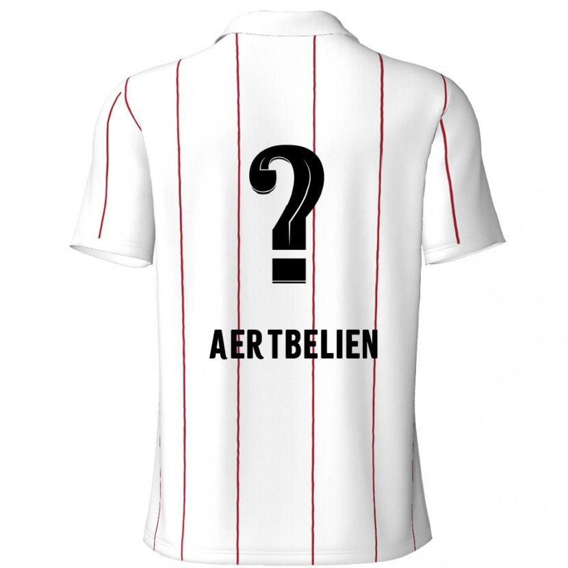 Danxen Dame Lukas Aertbeliën #0 Hvit Svart Bortetrøye Drakt Trøye 2024/25 Skjorter T-Skjorte