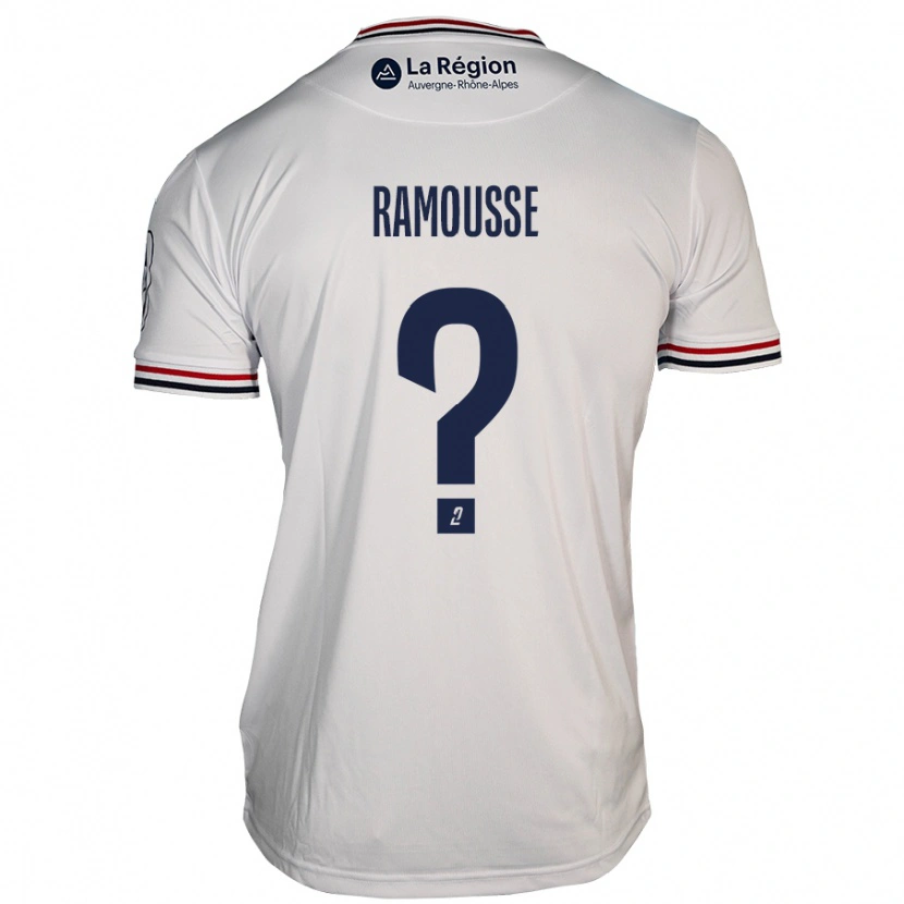 Danxen Dame Théo Ramousse #0 Hvit Bortetrøye Drakt Trøye 2024/25 Skjorter T-Skjorte