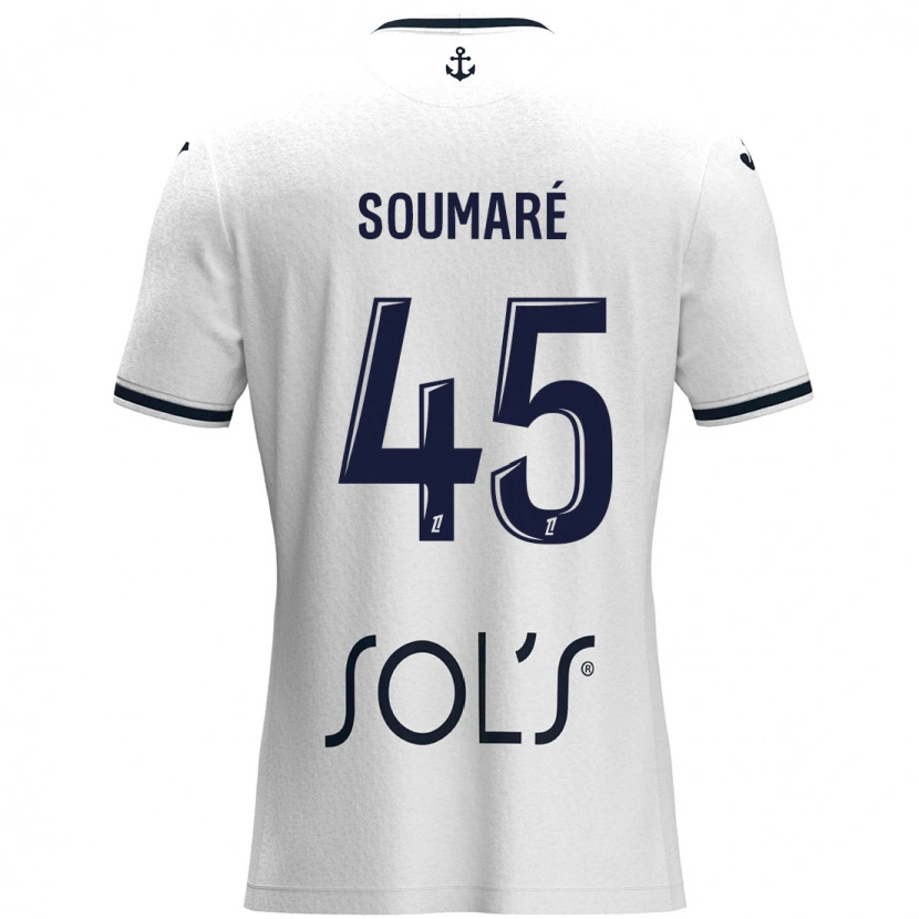 Danxen Dame Issa Soumaré #45 Hvit Mørkeblå Bortetrøye Drakt Trøye 2024/25 Skjorter T-Skjorte