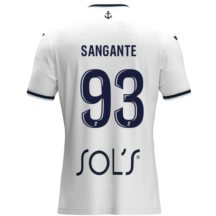 Danxen Dame Arouna Sangante #93 Hvit Mørkeblå Bortetrøye Drakt Trøye 2024/25 Skjorter T-Skjorte