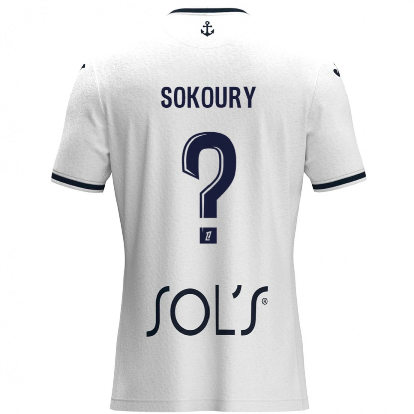 Danxen Dame Junior Sokoury #0 Hvit Mørkeblå Bortetrøye Drakt Trøye 2024/25 Skjorter T-Skjorte