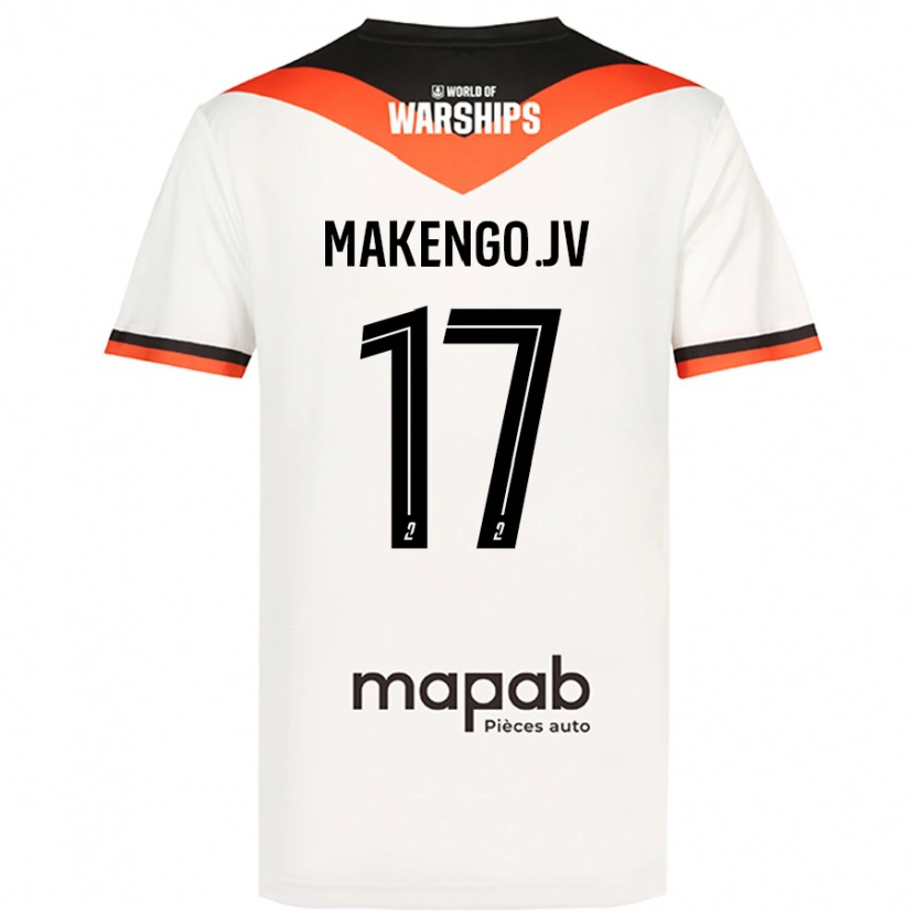 Danxen Dame Jean-Victor Makengo #17 Hvit Bortetrøye Drakt Trøye 2024/25 Skjorter T-Skjorte